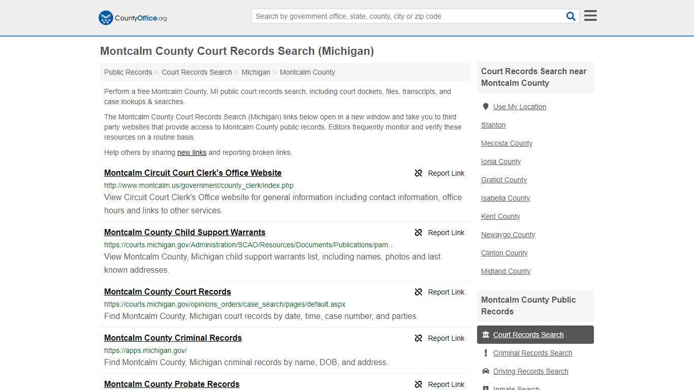 Court Records Search - Montcalm County, MI (Adoptions ...
